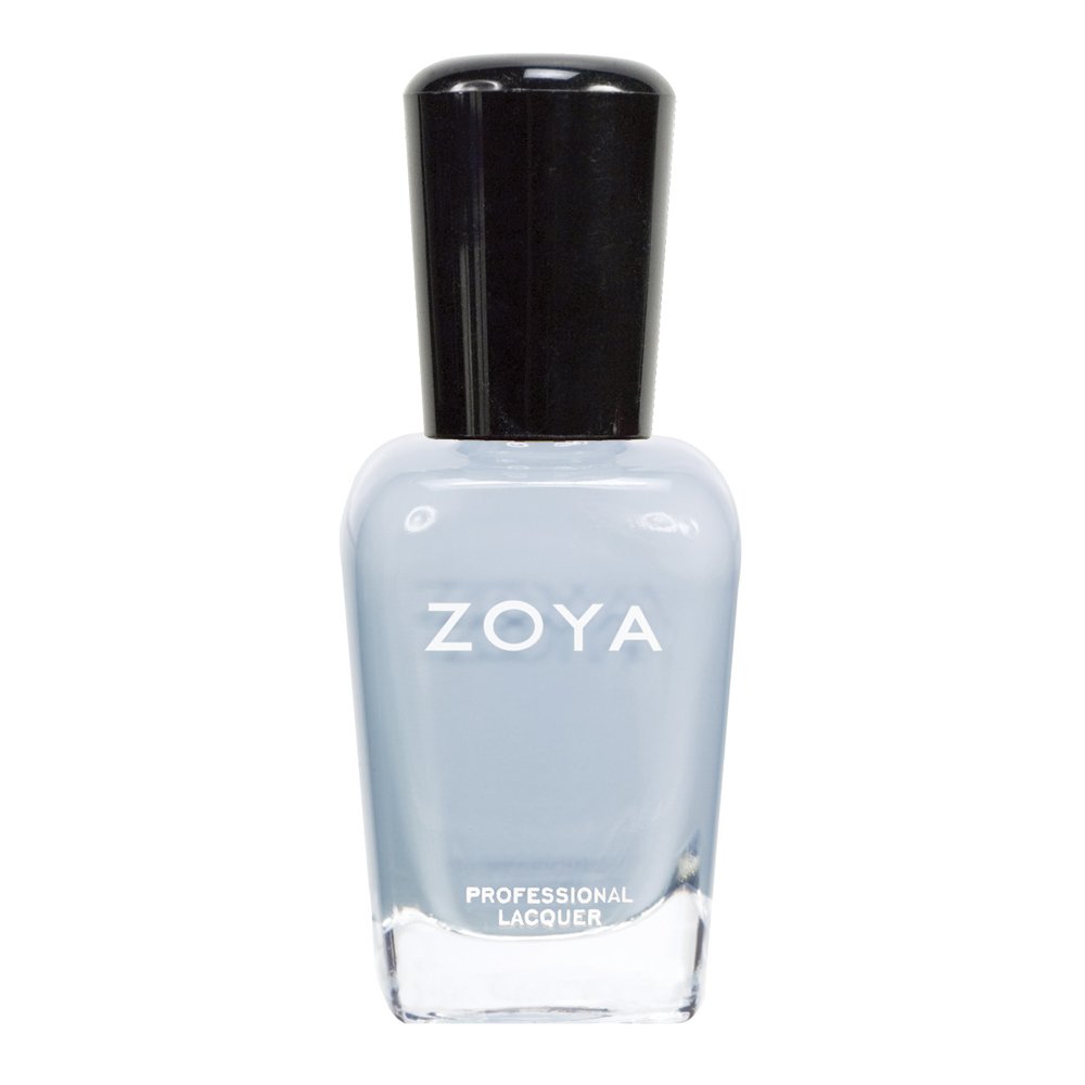Zoya nail polish in a greyish blue, called Kristen